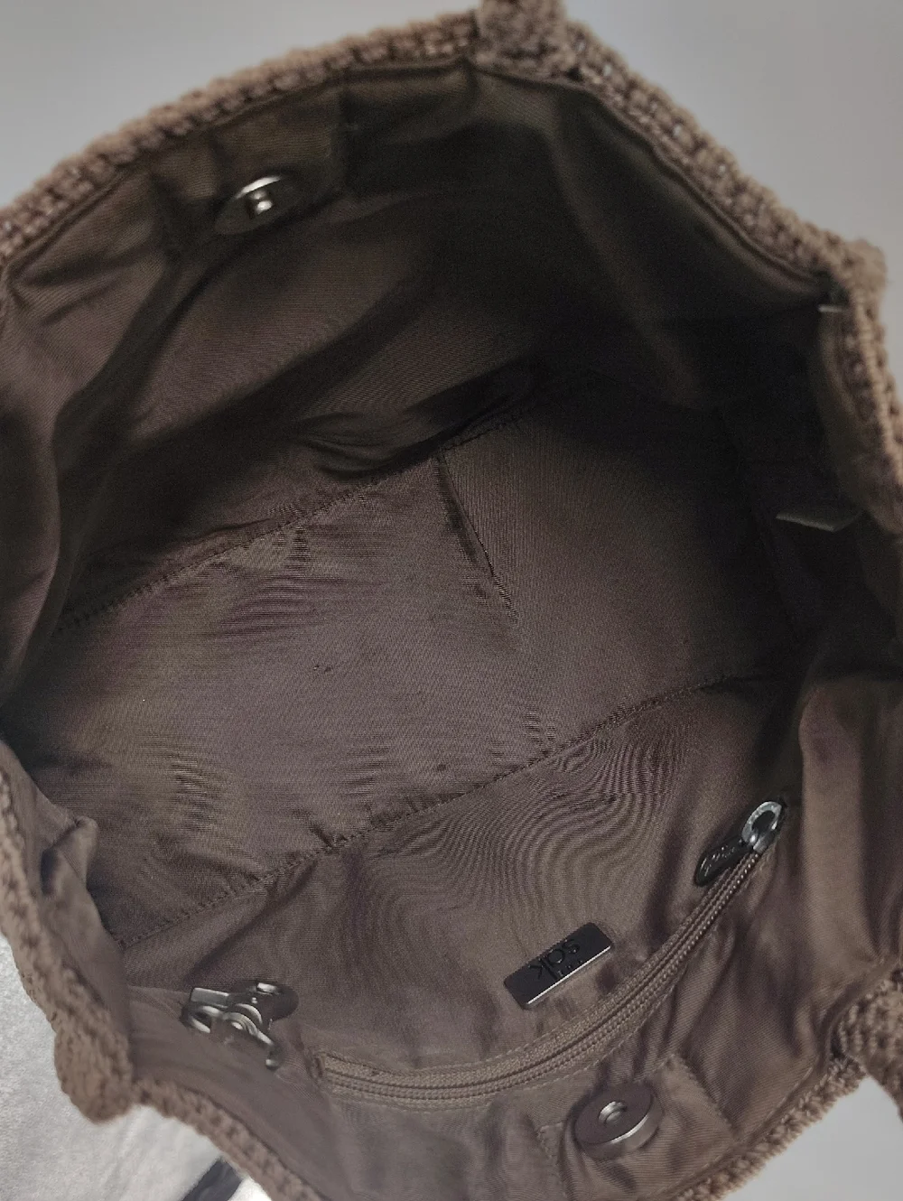The Sak Woven Bag Neutral Brown Dark Beige Arm Bag - Picture 8 of 8